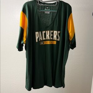 Fanatics Green and Yellow Packers Short Sleeve Tee